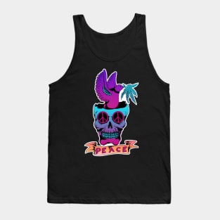 Peace Skull Vaporwave Tank Top